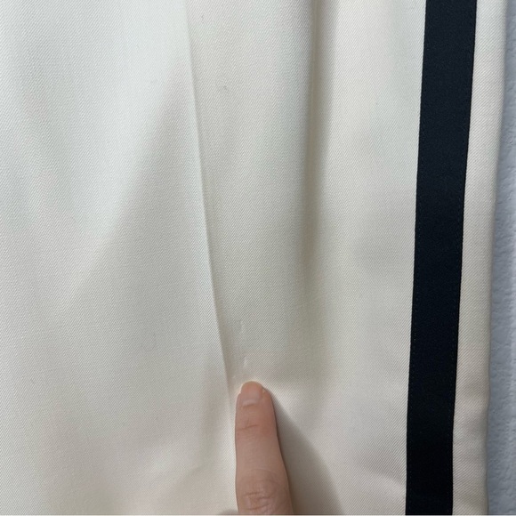EACH OTHER PARIS Cream White Black Stripe Wool Trouser Pants - Picture 6 of 11